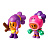 Коллекционные фигурки Brawl Stars Шелли и Роза 5 см PMI BRW2015B